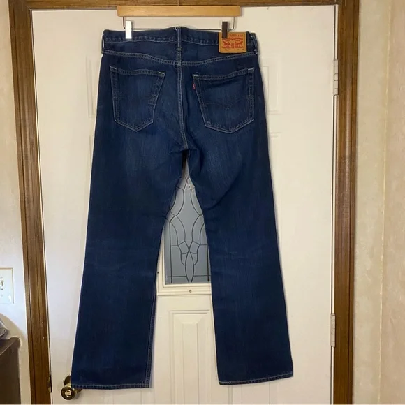 Levi’s 527 Men’s 36x32 Dark Blue Denim Bootcut Jeans - Picture 3 of 5